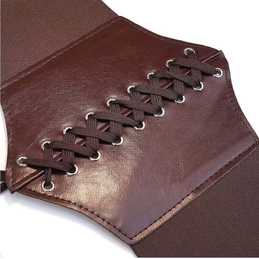 Brown corset belt
